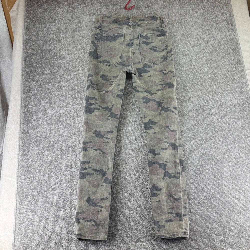 Hudson Jeans Skinny Mid Rise Ankle Pants Camo Womens 26 Green Brown